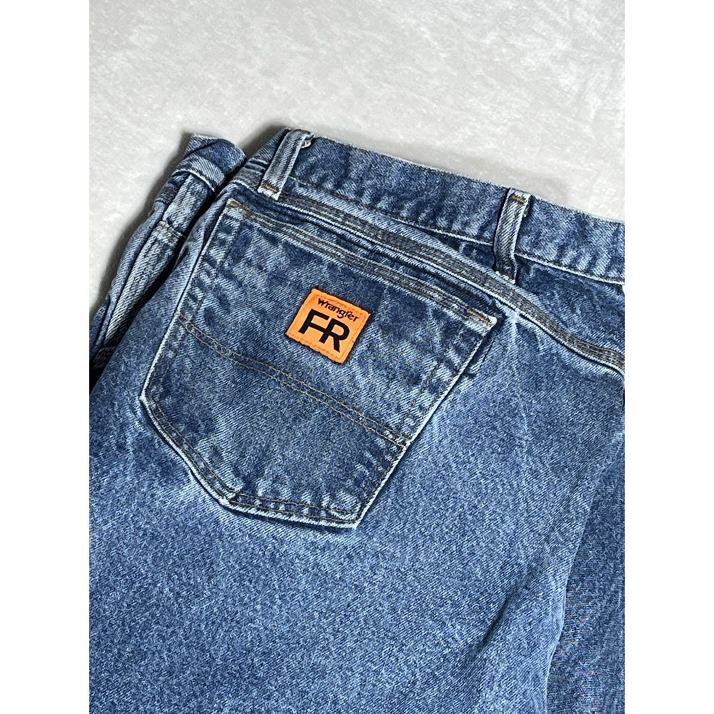Wrangler Rigs FR Flame Resistant Relaxed Fit Jeans Mens 46 x 32 Blue FR3W050 EUC